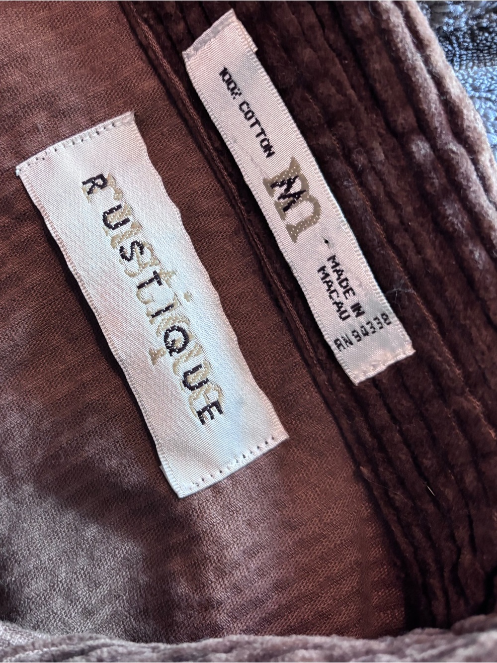 Vintage Rustique Corduroy Button-Up Shirt Jacket in Deep Brown 100% cotton Med - Picture 5 of 9